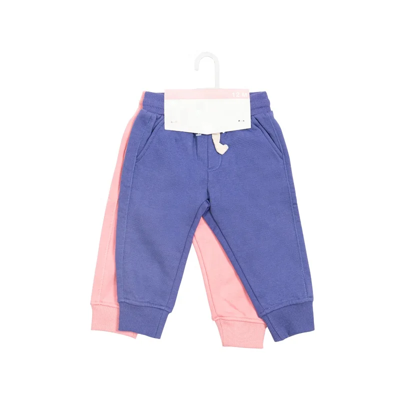 solid color spring autumn boys girls single side velvet thread pants