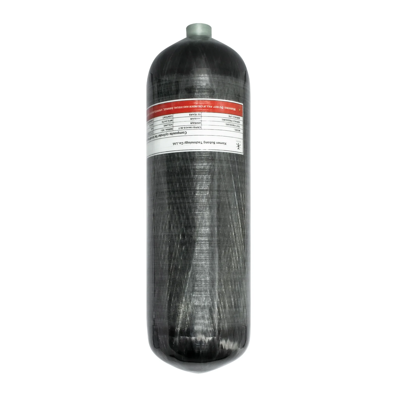 TUXING Factory Wholesale Customized 6.8L 30mpa 300bar 4500psi HPA Breathing Compressed Gas Bottle Cylinder Carbon Fiber Air Tank