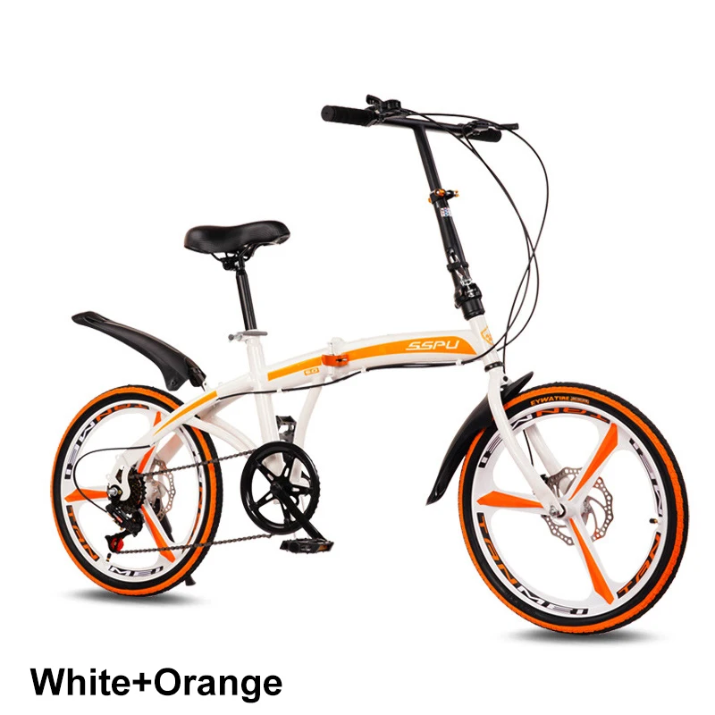 Foldable High carbon steel frame bike 20 inch thicker tires foldable bicycle 6 speeds Folding Bike