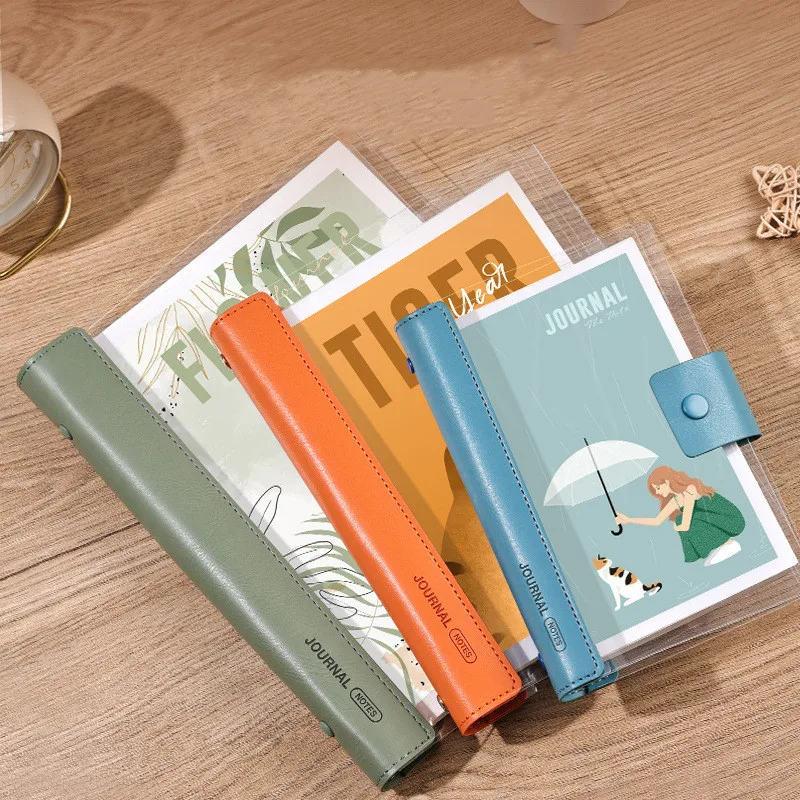 A6/B5/A5 Loose leaf Binder Notebook Binder TPU Leather Transparent Cover