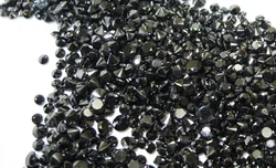 1-1.3mm Natural Loose Round Cut Fancy Black Diamond