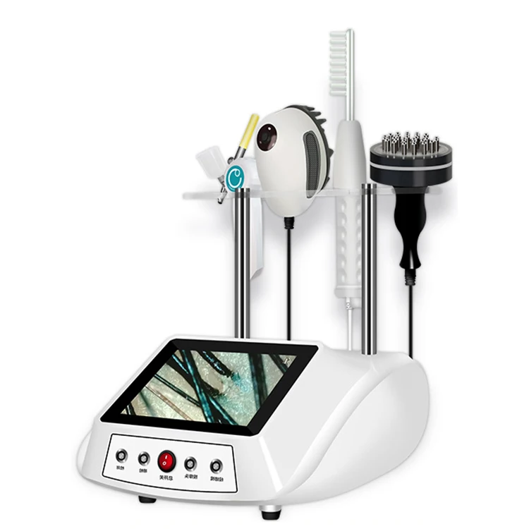 LCD Screen Hair Scalp and Skin Analyzer Machine 5 Hair Oil and Moisture Analysis Beauty & Personal Care Product