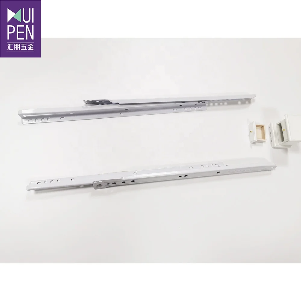 factory price paint coat drawer slide 250mm to 600mm  thickness 0.85mm 1.0mm 1.2mm FGV  type soft close drawer slide white