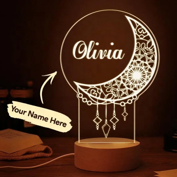 Personalized Dream Catcher Nightlights Custom Creative Light 3D Illusion Lamp