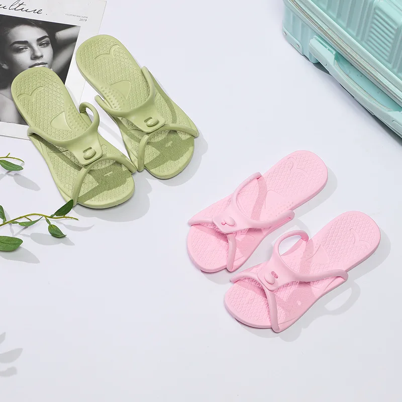 Travel Portable Folding House Flip Flops Slippers for Men and Women Business Trips Non-slip Couple Outdoor Beach Slippers