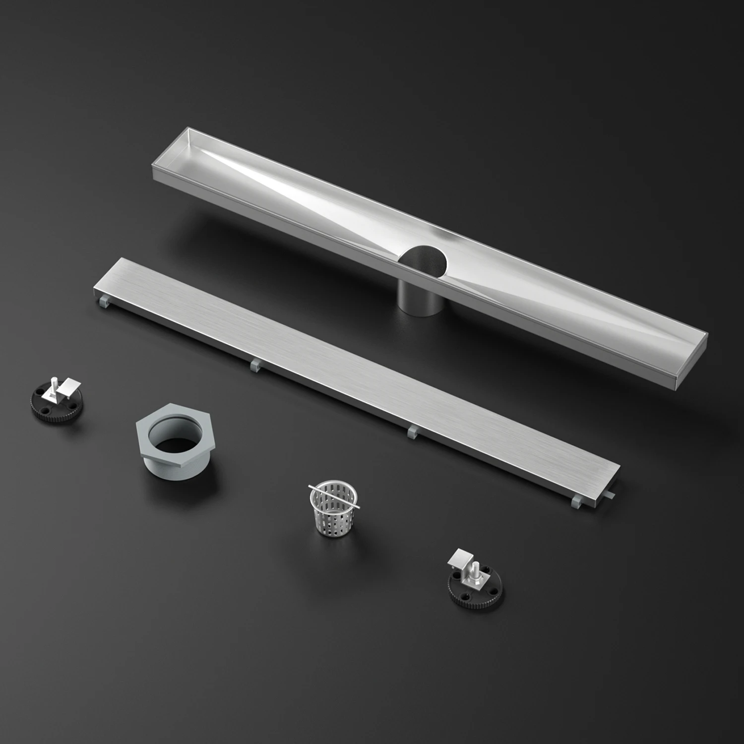 Custom shower drain linear shower channel stainless steel strip siphon floor drains bathroom linear shower floor drain