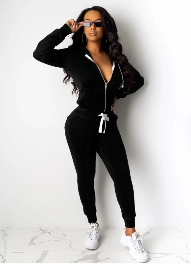 
custom logo hoodie 2 piece zip blank crop hoodies set 