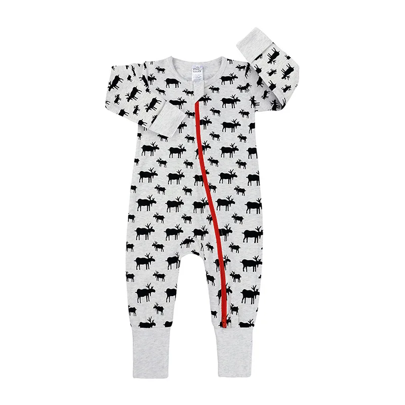 Stock Clearance Goods toddler long sleeves jumpsuit baby zipper rompers for boys girls