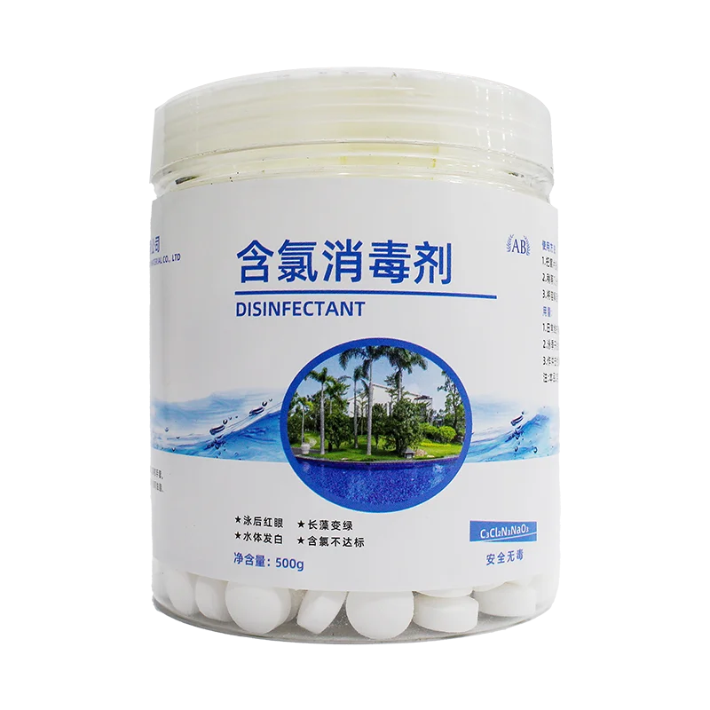 Water Treatment Chemistry Agent TCCA 90% Chlorine Tablets for Swimming Pool Water Purification