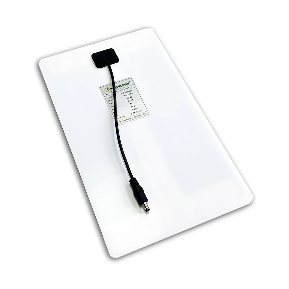 10W 12V Solar Panel for Solar Trickle Charger Portable Battery Maintainer on RV Boat Cabin Tent Car Trucks Trailers