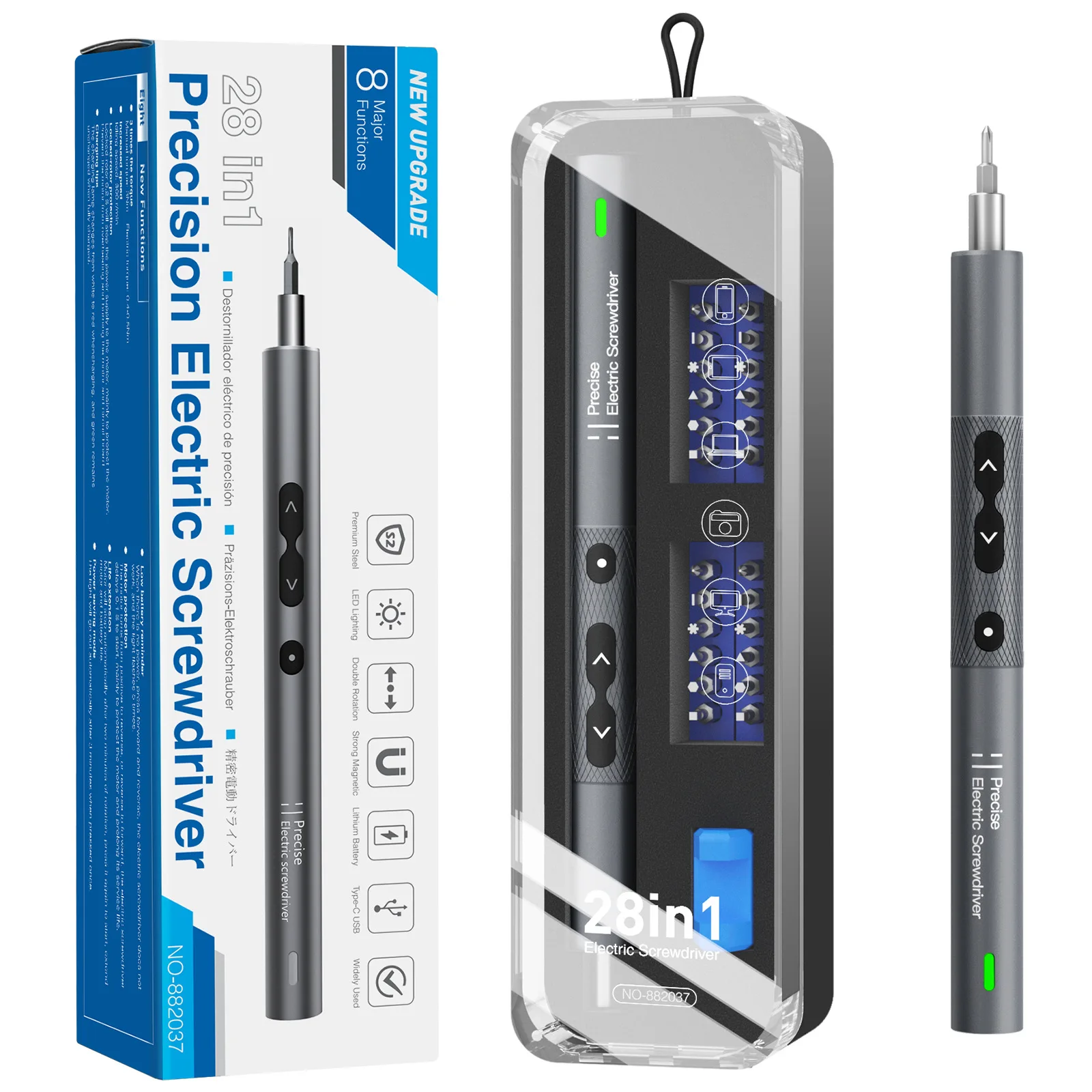 28 in 1 Screwdriver Set Smart Upgrade Multi-functional S2 Steel Electric Batch Precision Electric Screwdriver Set