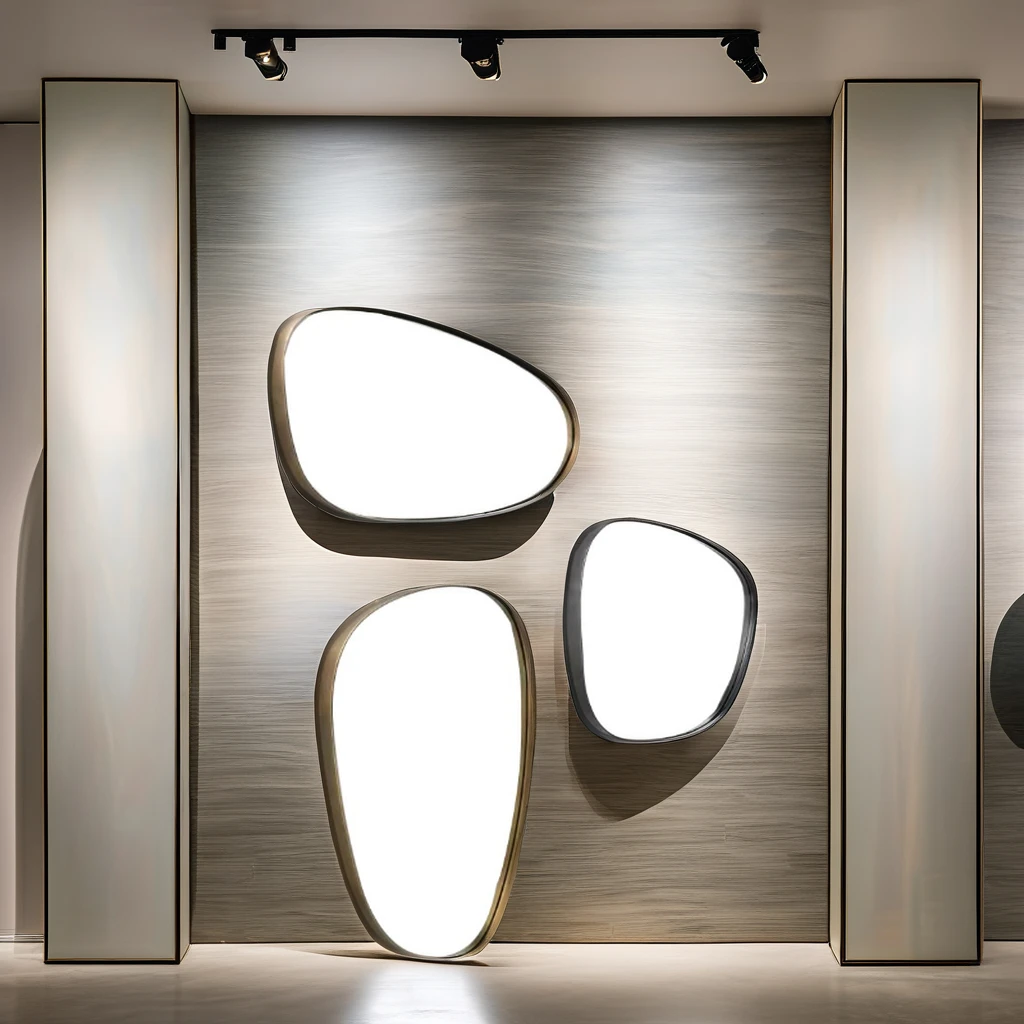 asymmetrical special mirrors vintage decorativos decorative shape with metal frame for bedroom wall mirror