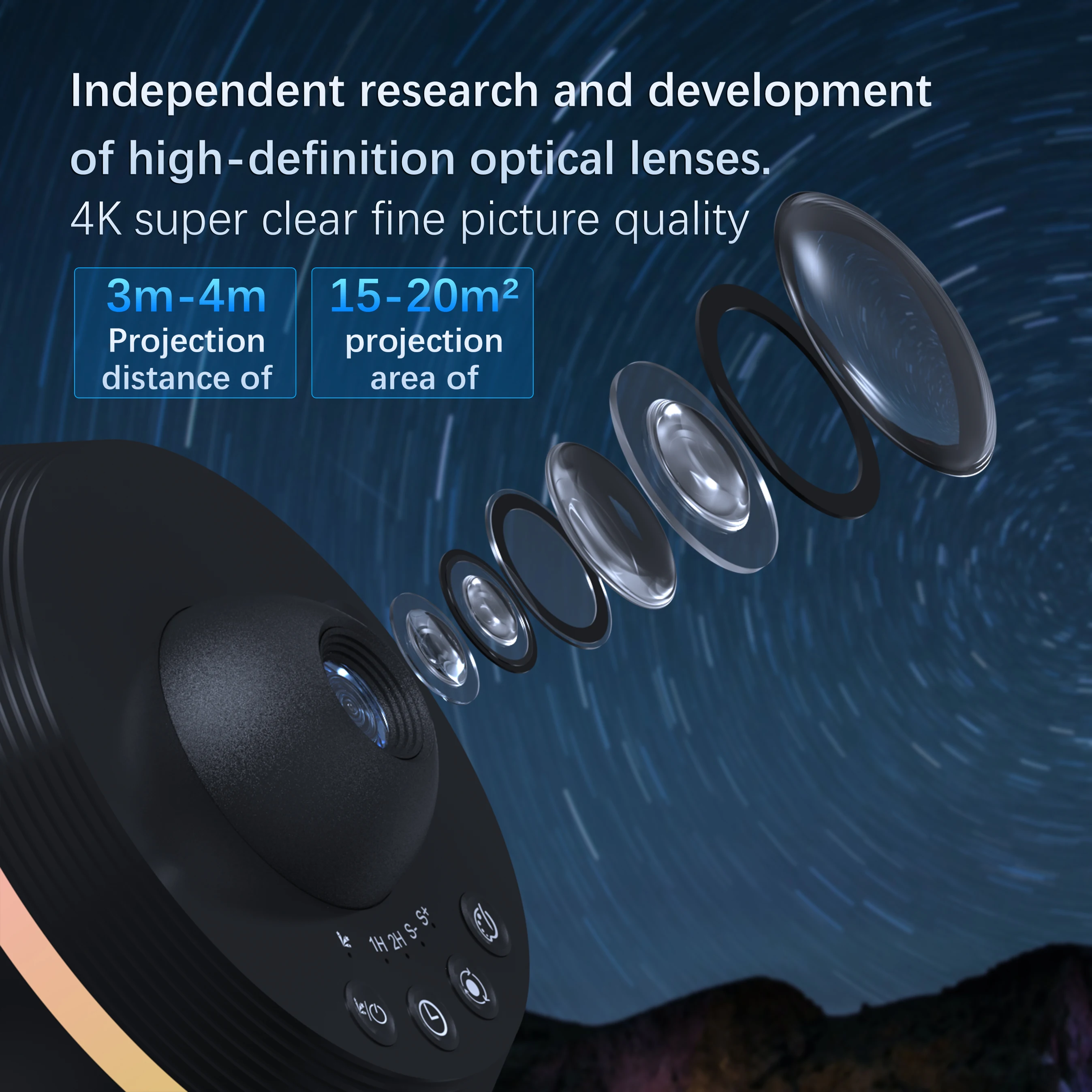 2024 новый проектор для планетария звезды Галактики спальни HD 4K проекционная пленка ночник галактики