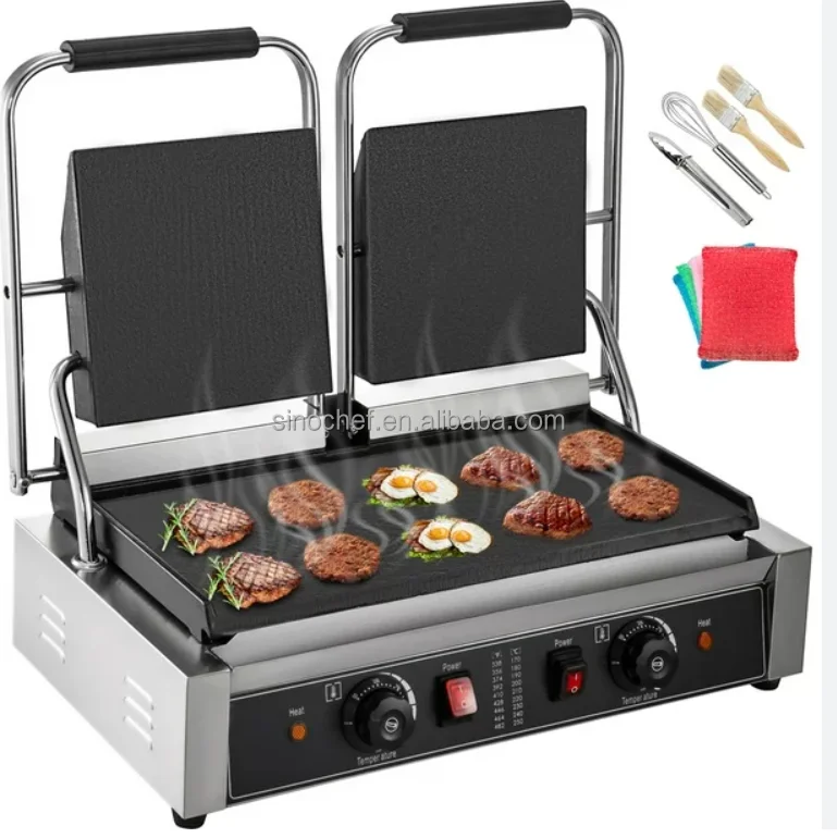 Hot sale  commercial Panini Grill Contact Grill for restaurant hotel panini cooking machine