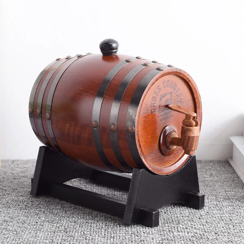 1.5 L wooden barrels with liner Handcrafted Oak Aging Whisky wooden Barrel for wine