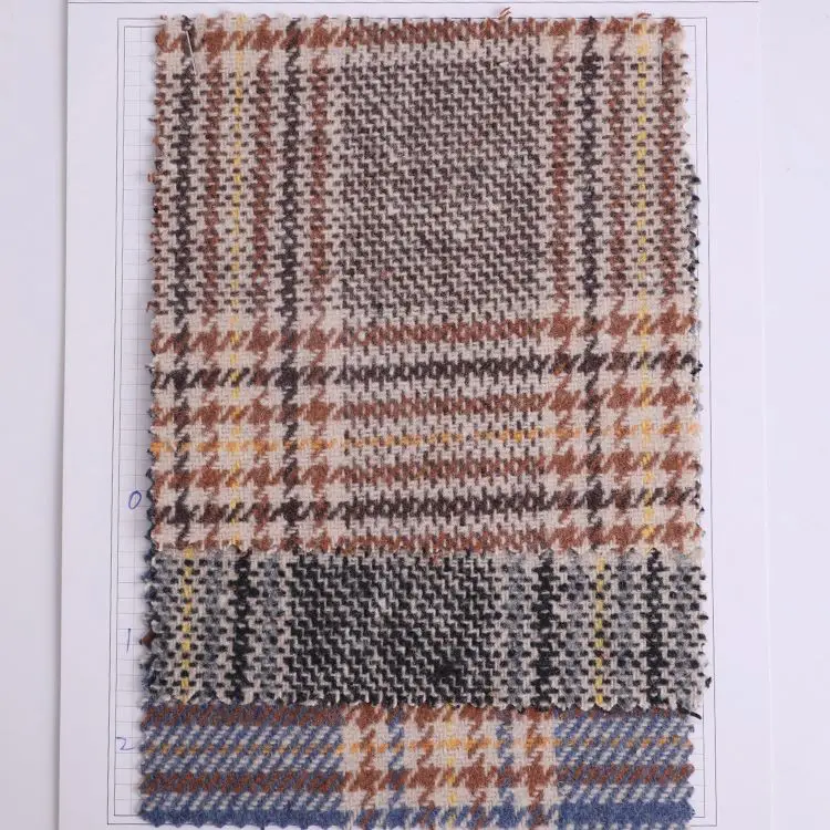 New-style 80% polyester 20%wool 300 400 500GSM woolen fancy fabric for pants