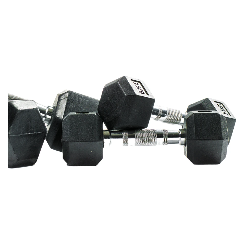 Gym Wholesale Logo hex dumbbel custom Fitness 5 Kg 10kg Equipment Cheap Rubber Hexagon Dumbbell