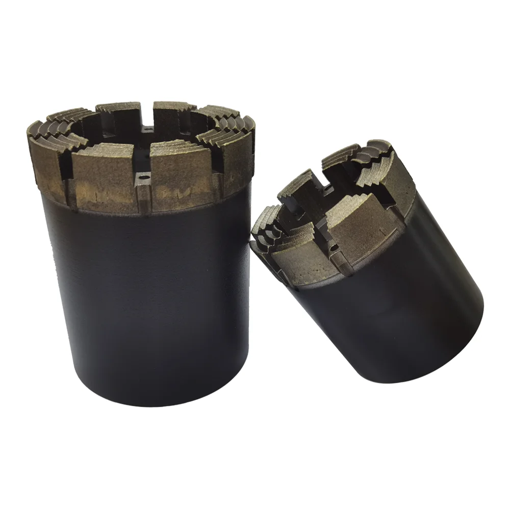 vacuum brazed impregnated diamond core drill bit NQ HQ PQ for mining hard rock drilling