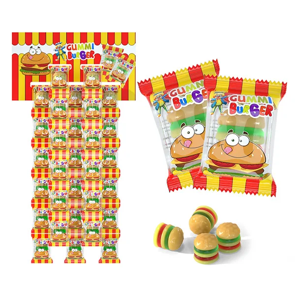 Wholesale Custom Halal Sweet Pizza Gelatin Pectin Jelly Gummy Candy