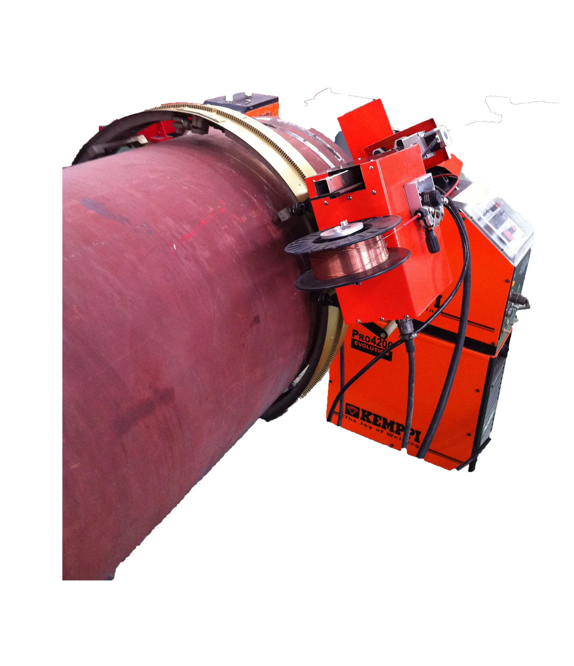 Pipe prefabrication orbital pine welding