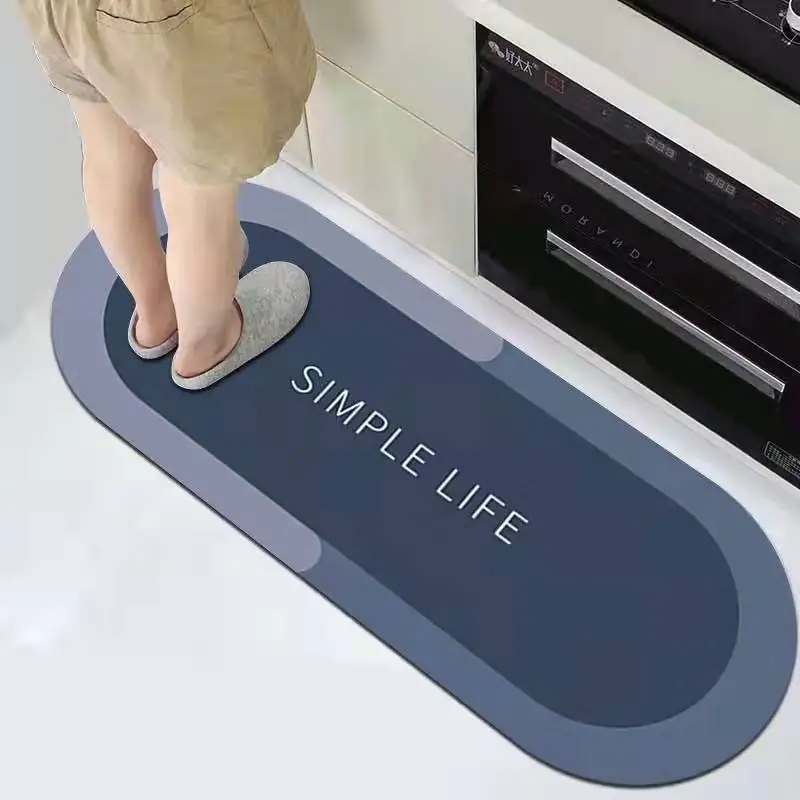 New Style Bathroom Door Quick-Drying Absorbent Floor Mat Carpet Bathroom Non-Slip Floor Mat Household Anti-Oil Kitchen Mat