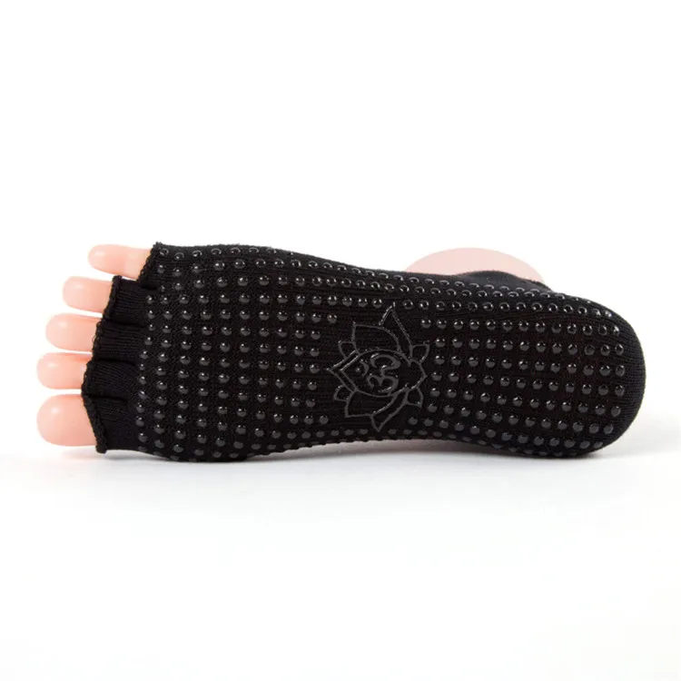 Wholesale Organic Cotton Custom Logo Adult Finger Pilates Yoga Sock