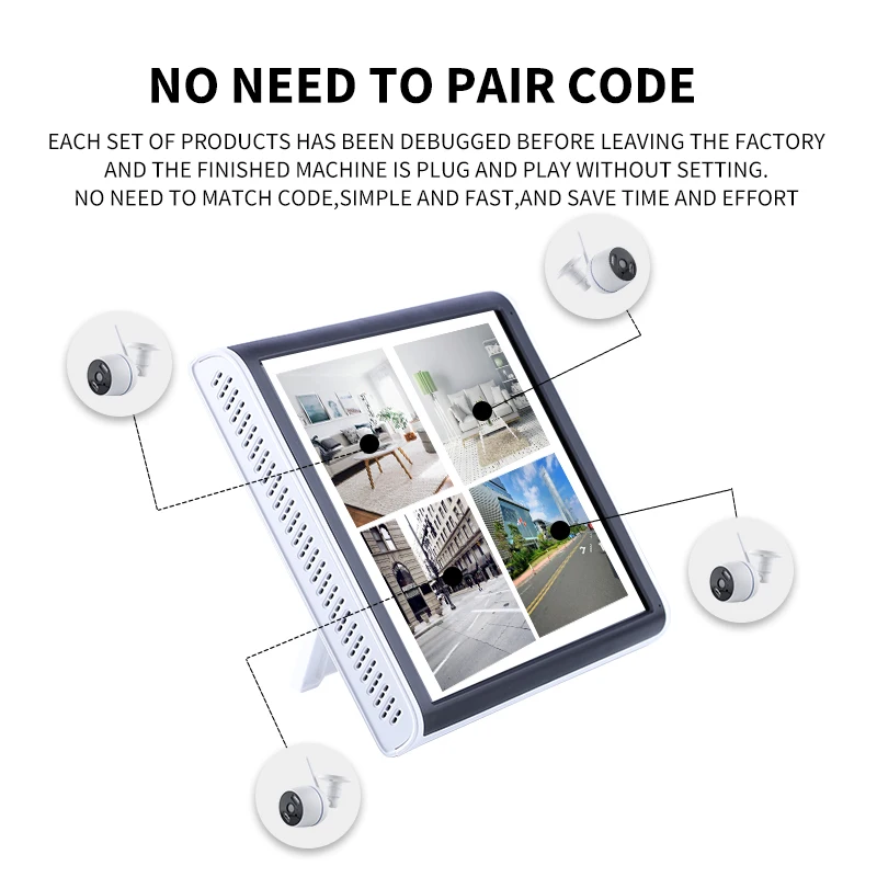 10 1 дюймовый ЖК-монитор Tuya Nvr и поддержкой Wi-Fi 4ch Свон Swdvk-856804-rl 4-канальный видеорегистратор с разрешением 4k Cctv Dvr Kit &