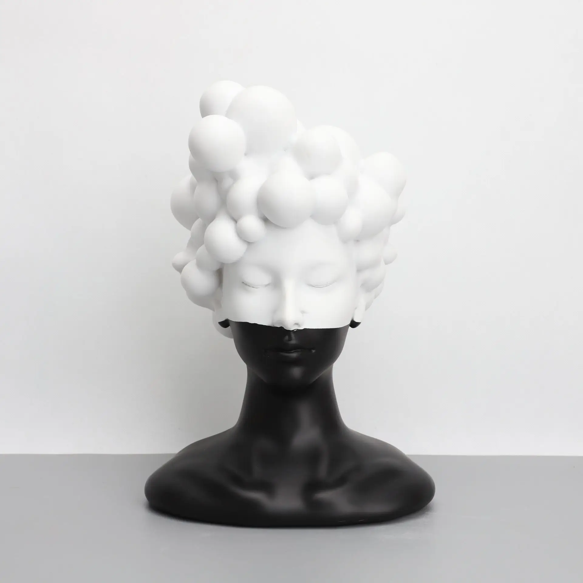 Mysterious Woman Statue Resin Lady Head Sculpture Art Home Resin Crafts Accessories