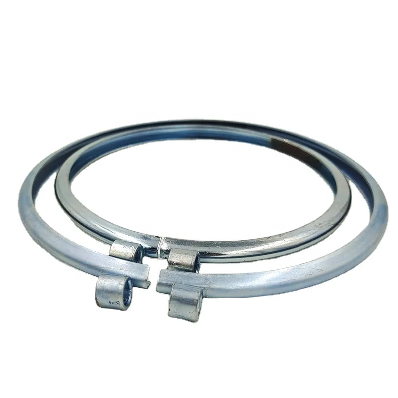 Galvanized Steel Industrial Dust Collection System Slim Ring Narrow Duct Clamp