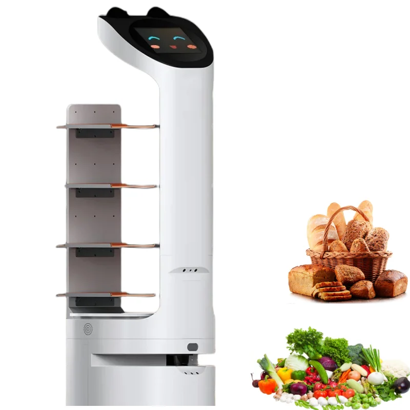 High quality automatic robot waiter delivery robot automatic driving hotel restaurant coffee shop intelligent service robot