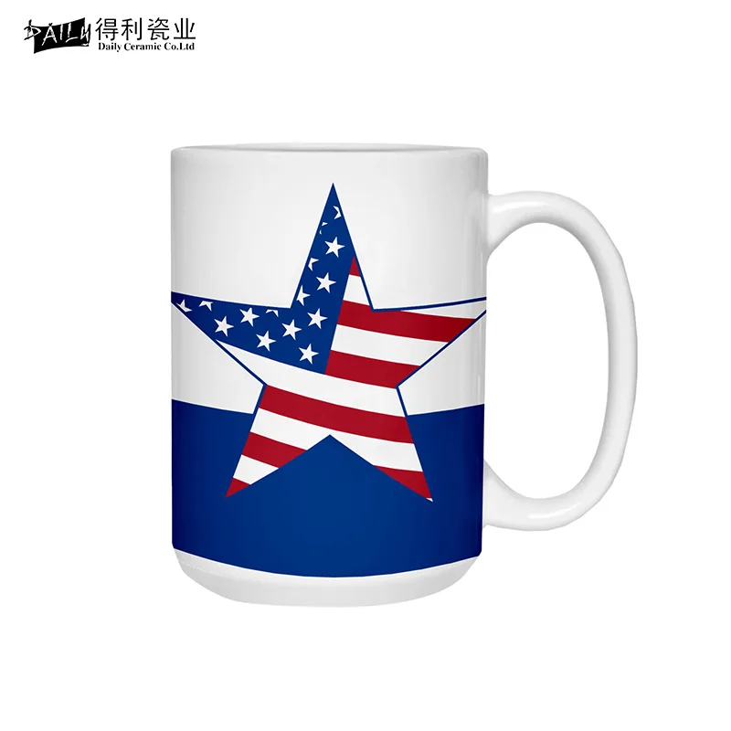 Керамическая кружка с американским флагом