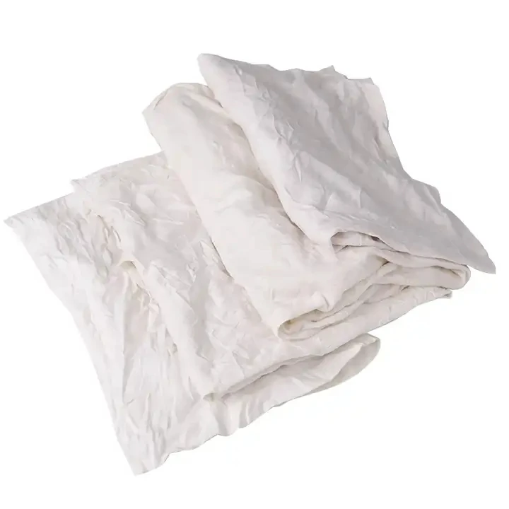 Good Absorbency Cotton Rags Kg White Elastic Knitting T-shirt Rags Recycled Cotton Cloth Cleaning Wiping Used Rags