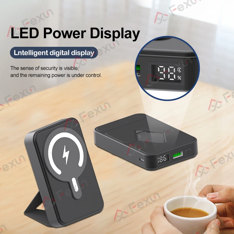 Innovation Trend 2022 Mini Slim Portable Charger 5000mah Magnetic Wireless Charging Power Bank For Batterie Externe Pover Bank