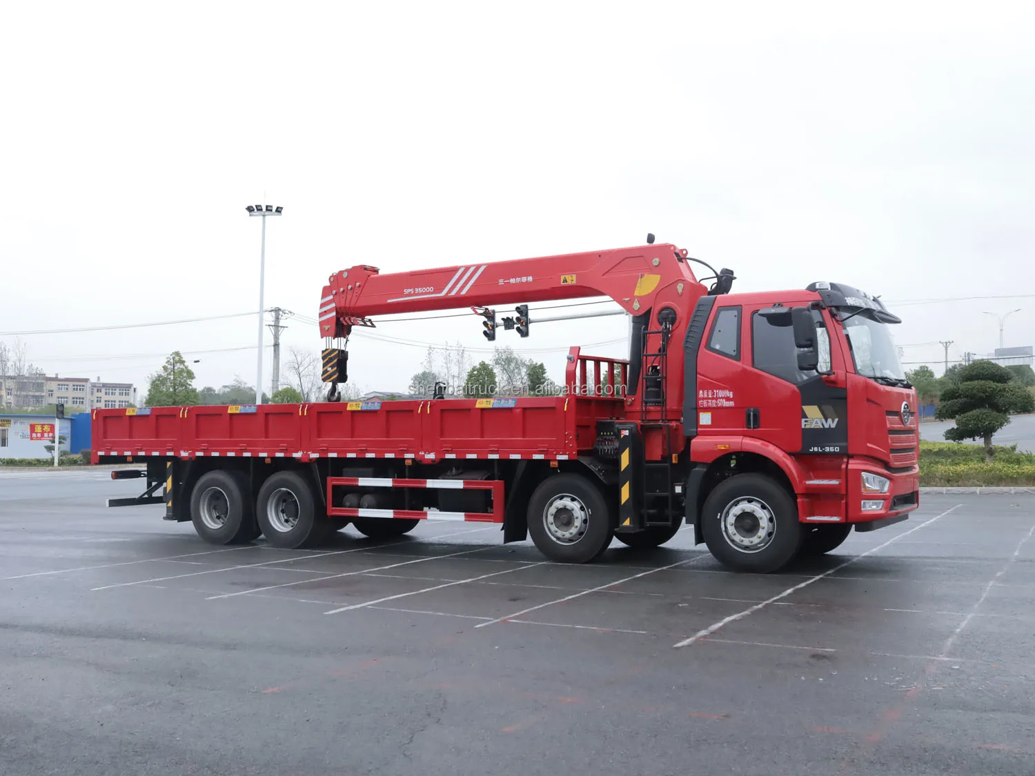 Sany Palfinger hook lift crane 10 ton 12 ton 14 ton For FAW Cargo Truck Hydraulic Telesocpic Mounted Boom Crane