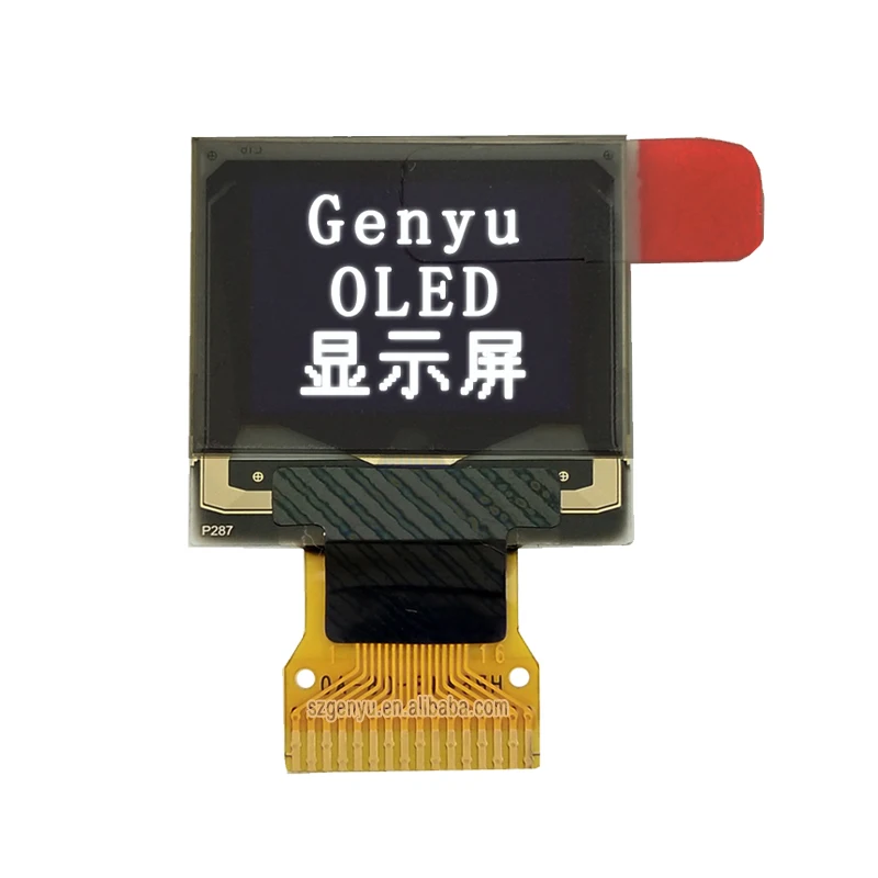 Монохромный экран Genyu 64x48 Dot 0,66 дюйма PMOLED, белый SSD1306BZ 16pin SPI OLED 0,66 дюйма OLED дисплей