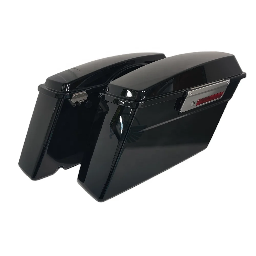 ABS Hard Saddlebags Side box Case Waterproof Saddle Bags for Harley dyna softail Touring CVO 94-13 road king street ultra glide
