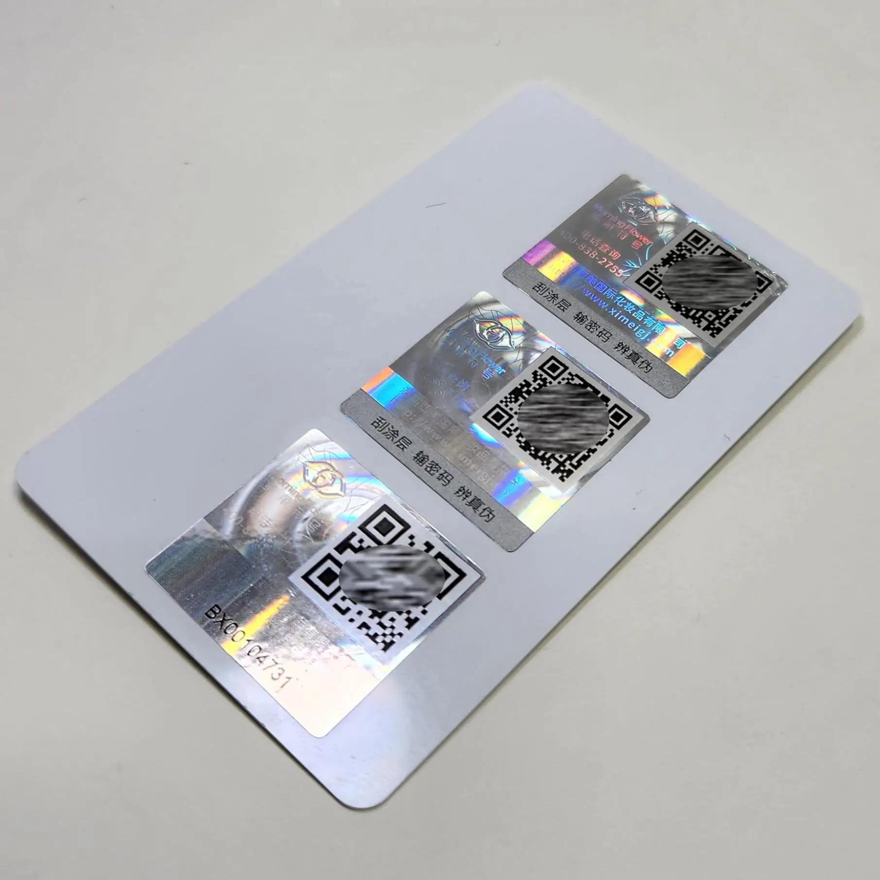 Custom Anti Theft Magnetic Tamper Proof Security Warranty Void Labels Hologram Security Code Sticker Sheet Label