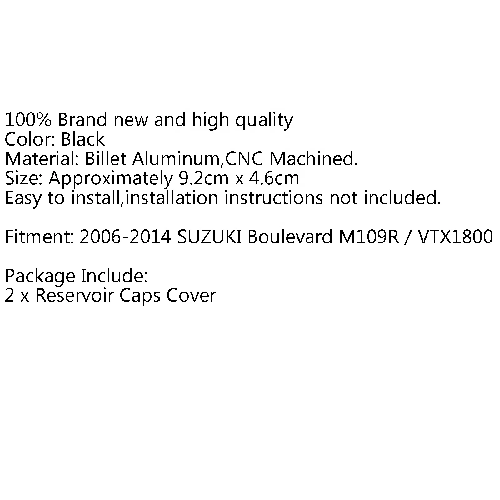 Free Shipping New Pair Brake Reservoir Caps Cover For Suzuki Boulevard M109R M109 2006-2015