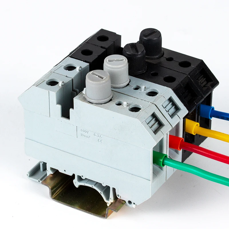 UK10-DREHSI Fuse electrical connector UK10 16mm universal block with LED UK10 DREHSI Din Rail terminal block fuse holder