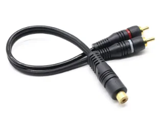 1 Male to 2 Female Plug Audio Cable For Car Kit Amplifier Sound Y Splitter Audio Adapter RCA Cable