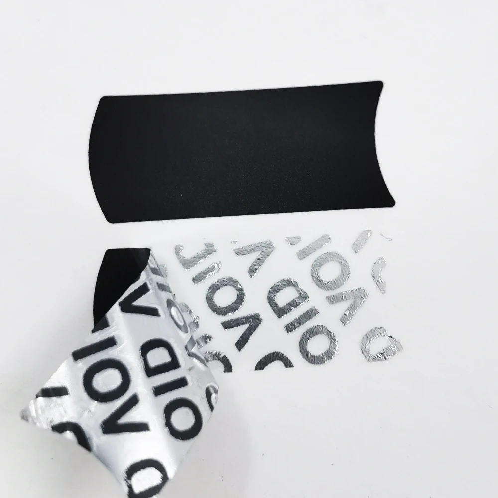 Professional Factory Custom Laser Black Silver Color Warranty Sticker VOID If Tampered Seal Broken Stickers Label Roll Printing
