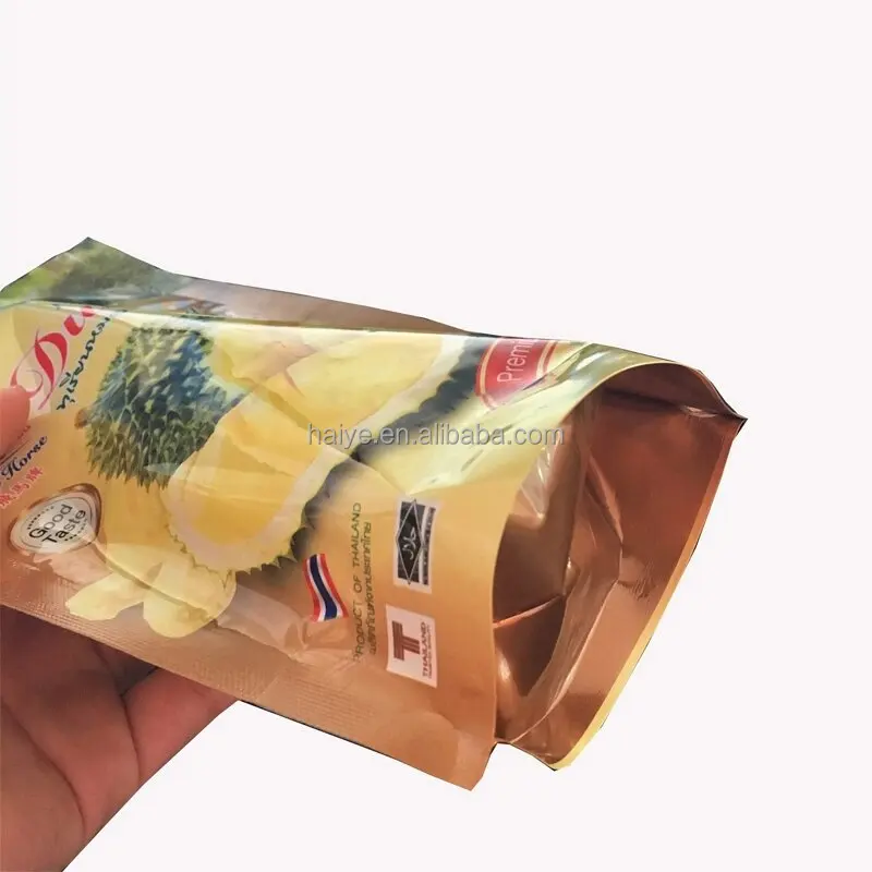 Wholesale Custom Print Plastic Snack  zipper Bag Philippine Thai Durian Dried Fruit Package Pouch Stand Up Packaging Bag