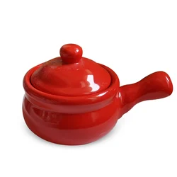 Ceramic Soup Tureen Stoneware hot sale Soup Bowl with Handle Ceramic Casserole with handle