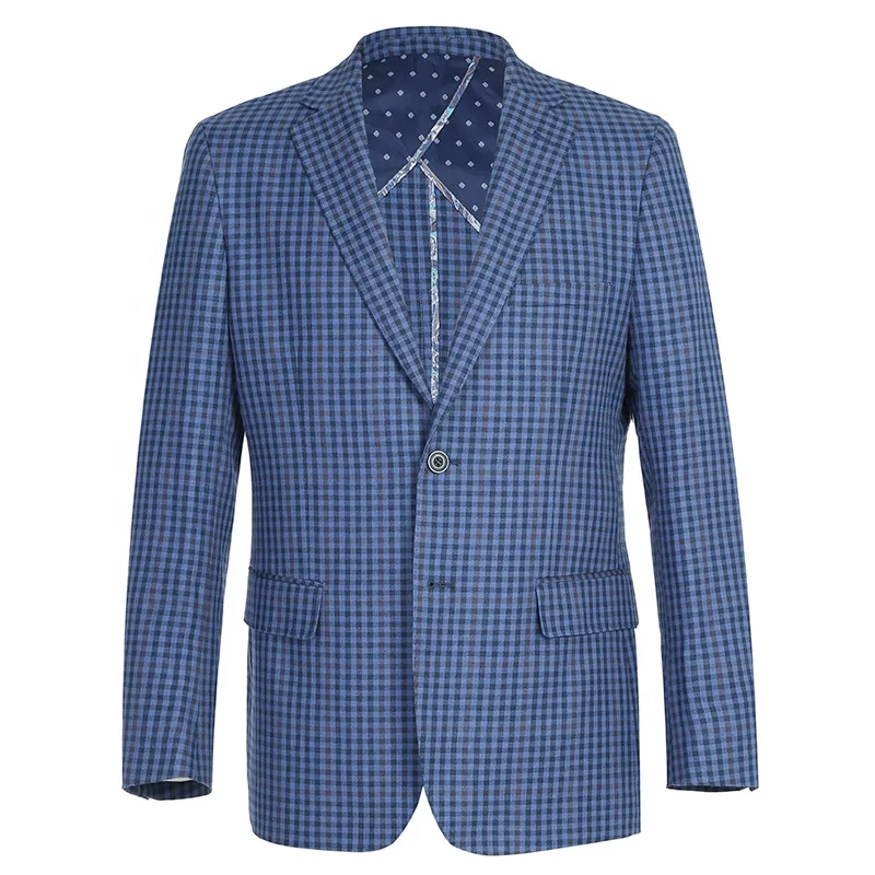 Linen cotton Fashion Blazer for men two  button single-breasted  blazer half lined Business suit jacket made in china