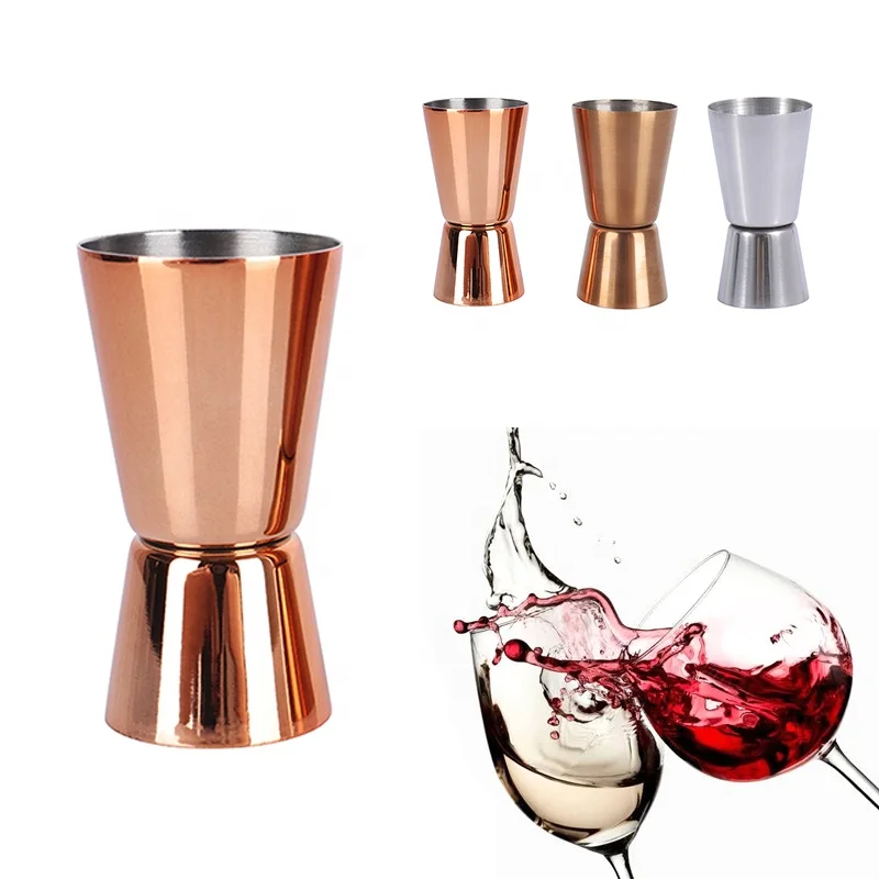 Amazon Whisky Gin Rum Vodka Stainless Steel Copper Gold Gun metal plated Japanese double Side Cocktail Bar Jigger