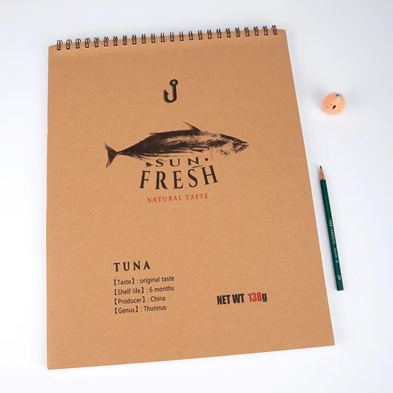 Wholesale Fresh fish feast Art Sketch Books Custom A3 Drawing Book Sketchbook For Drawing