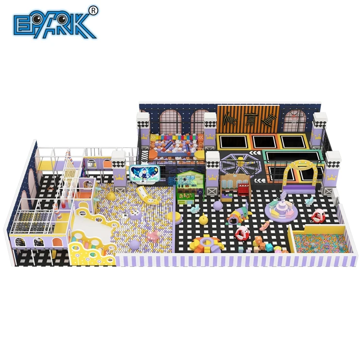 Customized Kids Indoor Playground Big Small Soft Play Center Equipment Indoor Maze With Trampoline Slides Ball Pit For Children