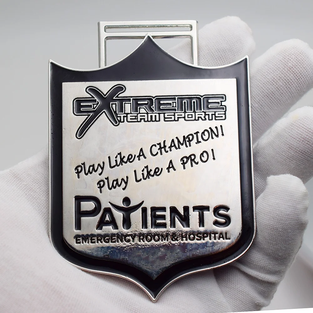 Custom Gold and Silver Plaques Trophies Football Basketball Baseball Metal Medals for Sports League for Trade Show Giveaways