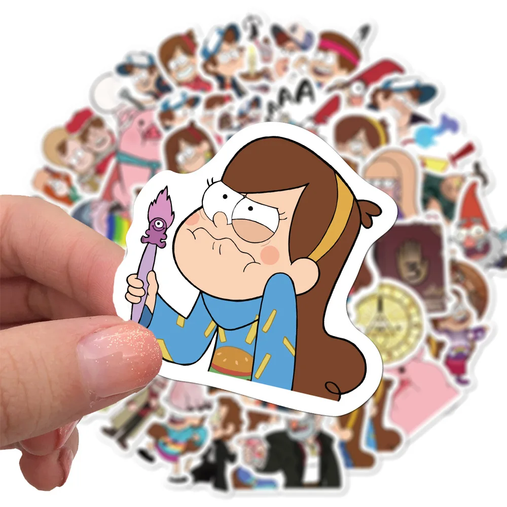Cartoon movie Gravity Falls season sticker Waterproof Custom Die Cut Cartoon PVC Vinyl Anime custom round sticker