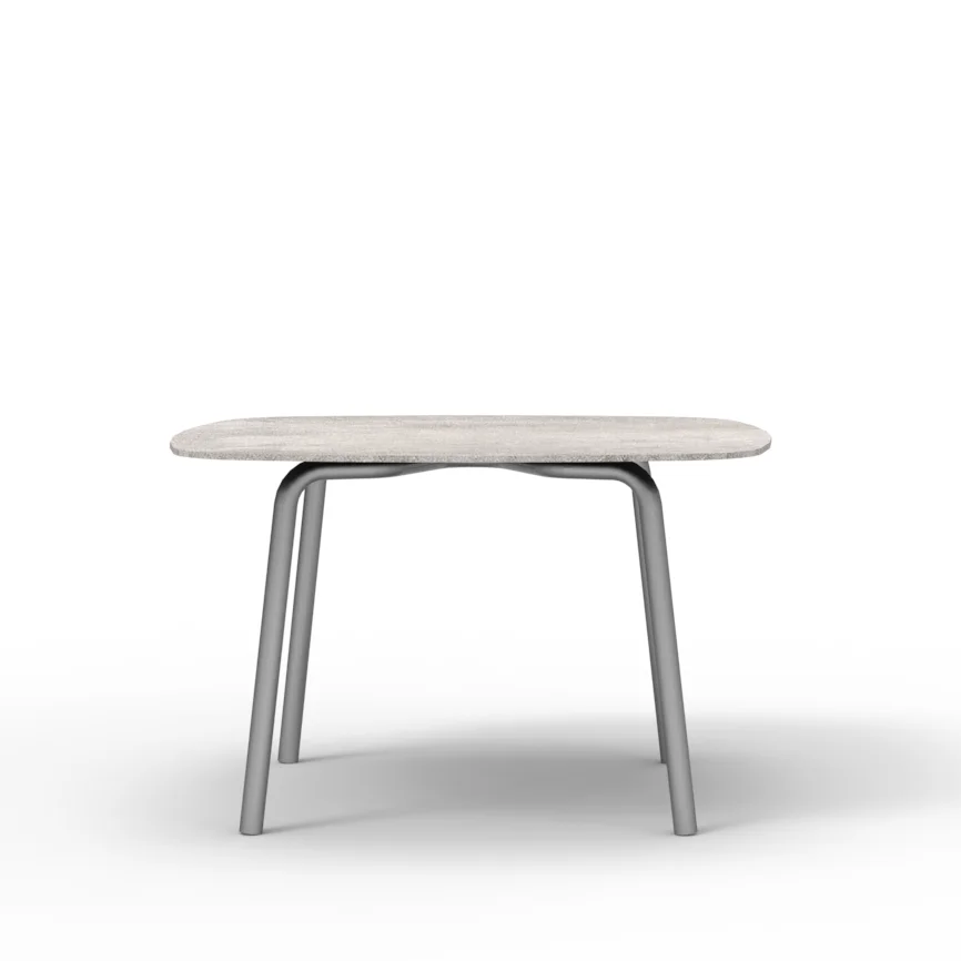 2024 Outdoor Aluminum Structure 12 mm HPL Table Top Modern  Garden Patio Hotel Cruise Resort Beach Square Dining Table